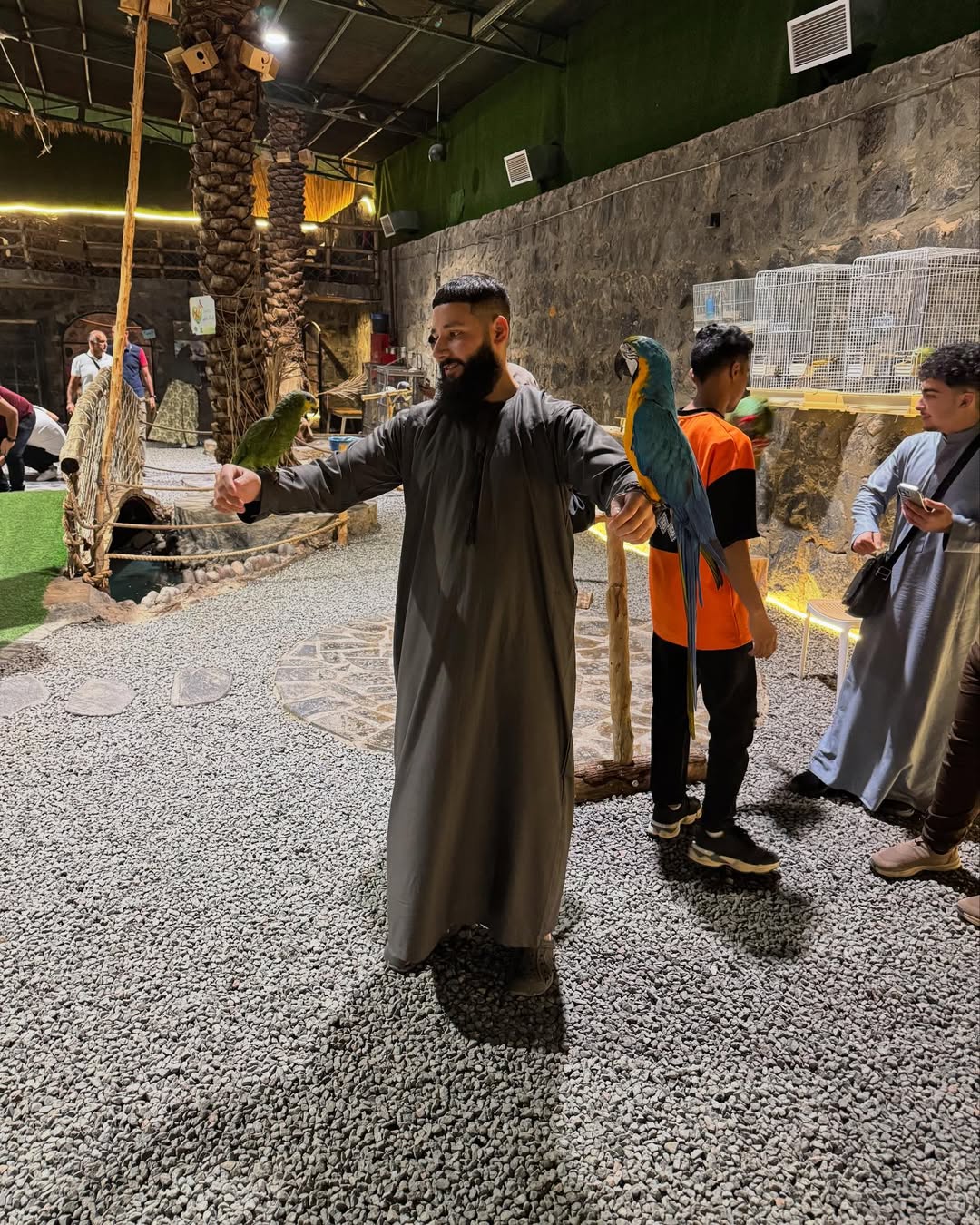 Courtyard of Al-Masjid An-Nabawi at prayer time