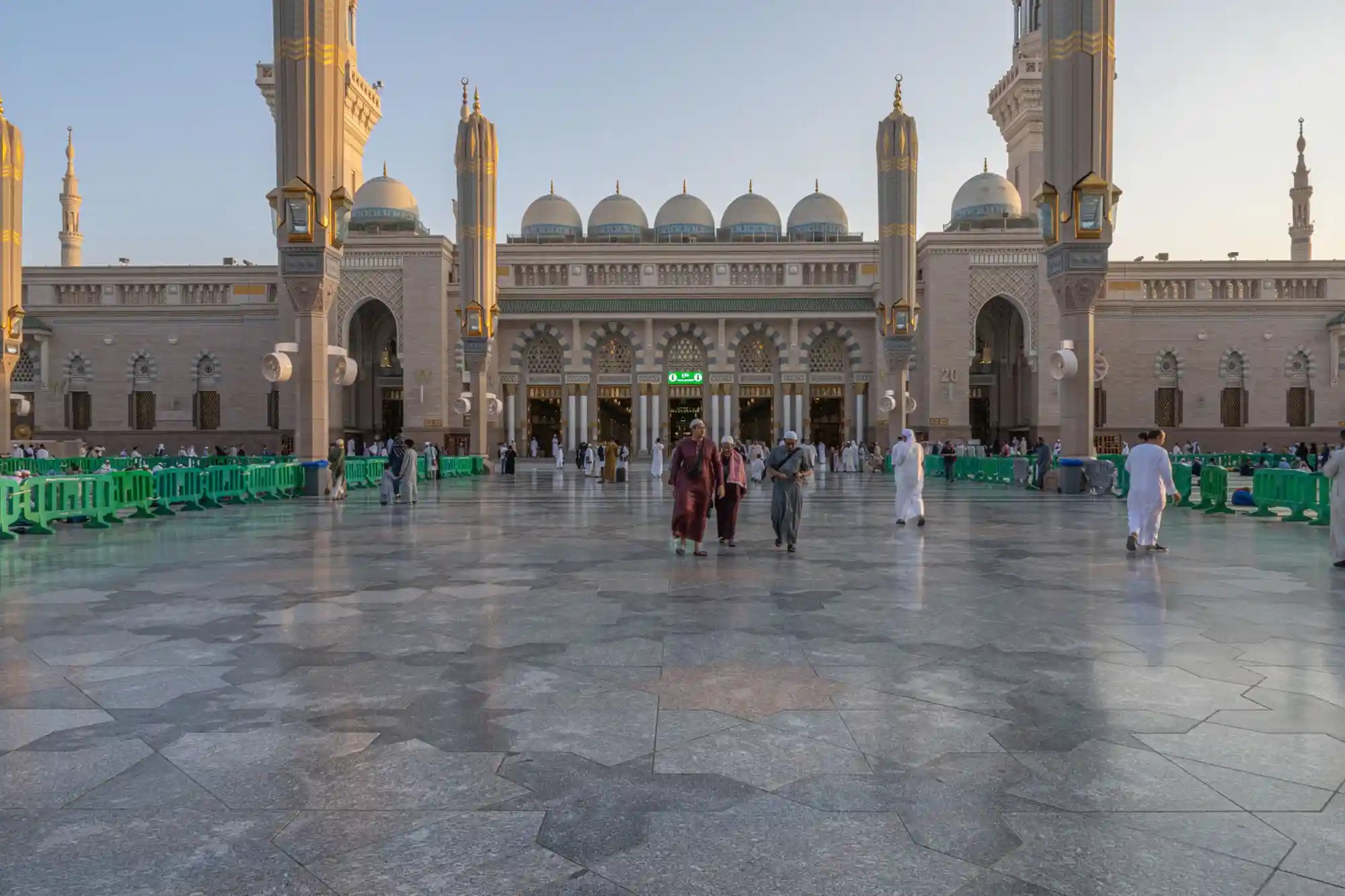 Walkways and marble floors