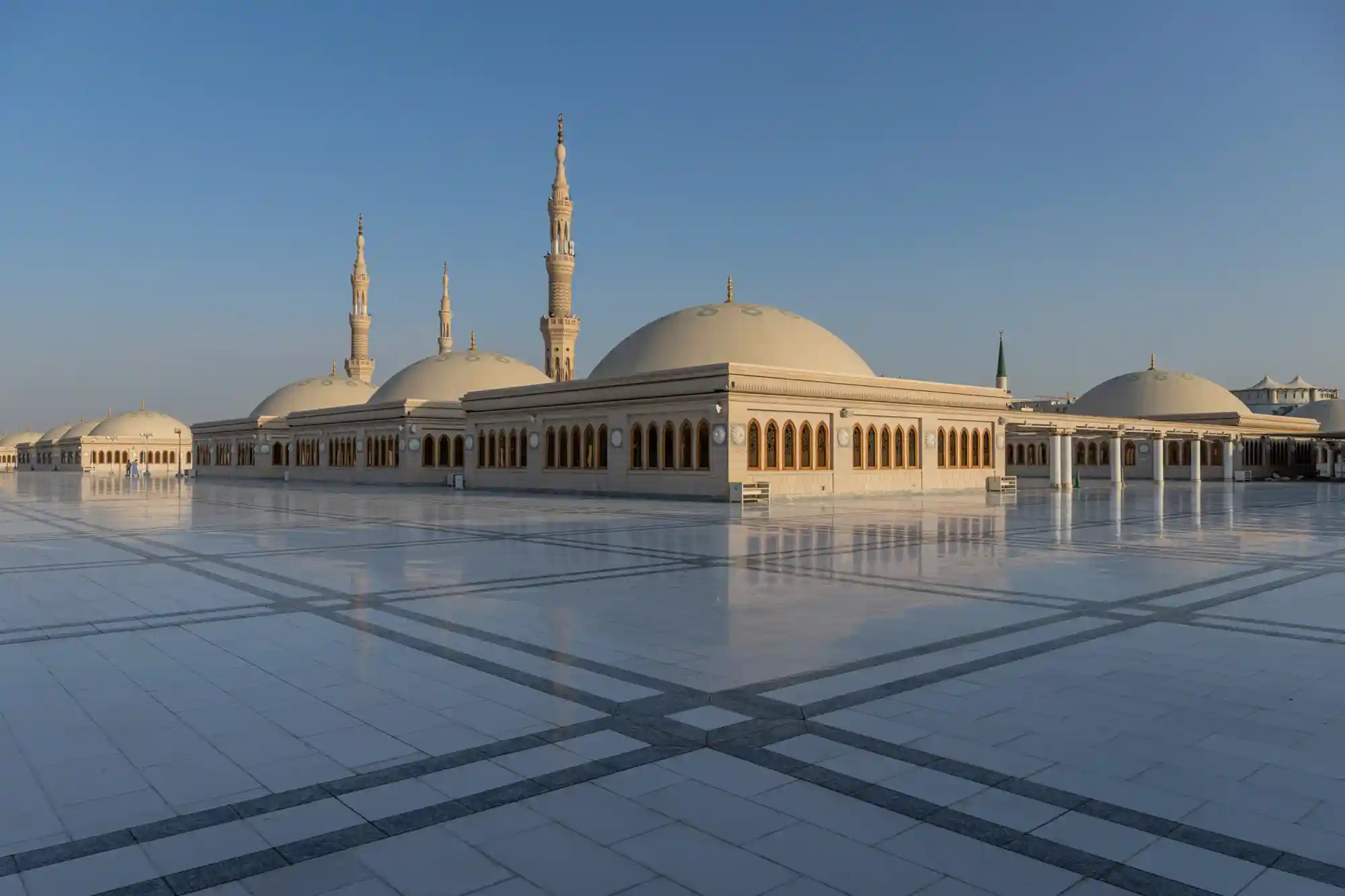 Exterior view and gates of the Prophet’s Mosque