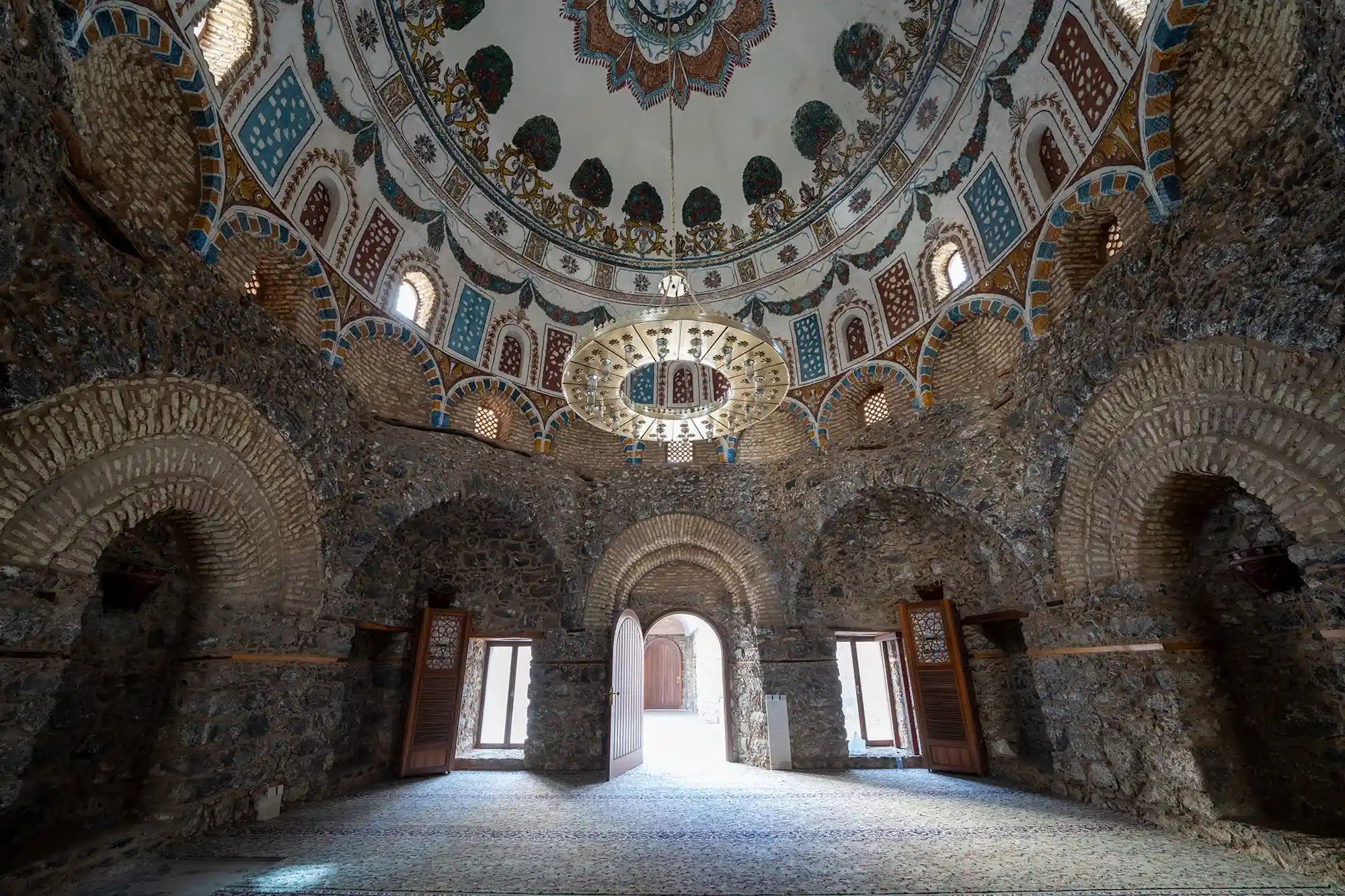 Side view of Omar ibn Al-Khattab Mosque in Medina